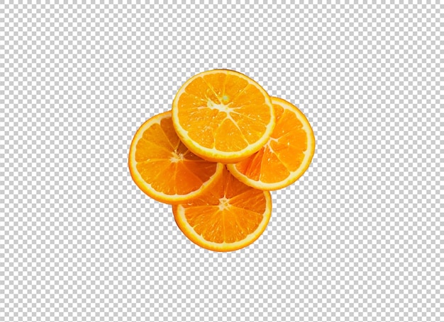 PSD fresh orange sliced on alpha layer