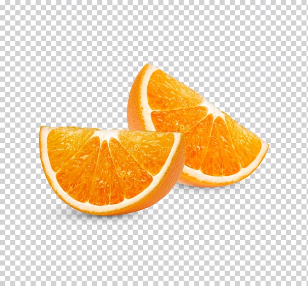 PSD fresh orange sliced isolated premium psd