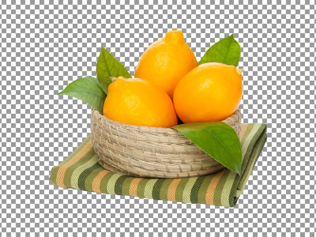 Fresh oranges with leaf isolated on transparent background