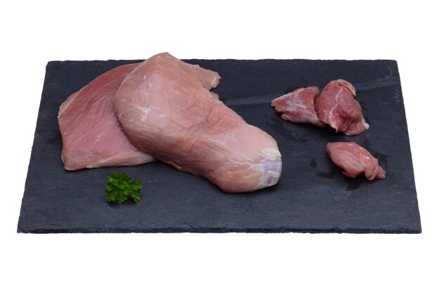 PSD manzo fresco e biologico bistecca di maiale cruda