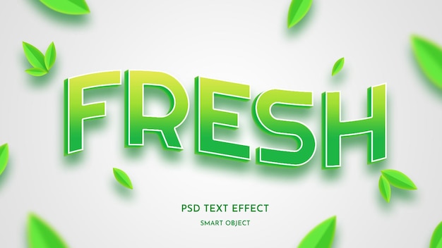 Fresh and organic editable text effect