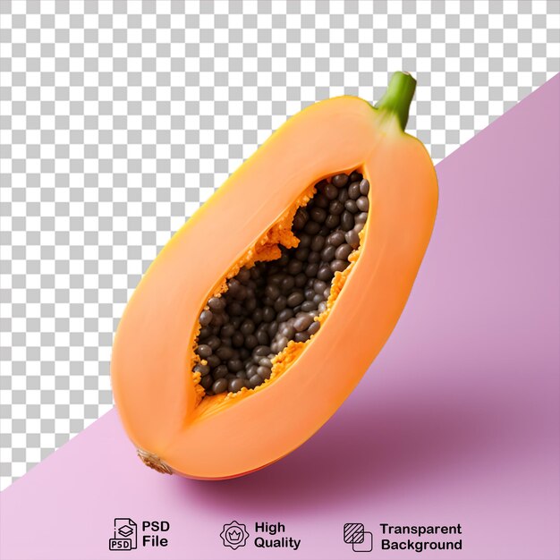 PSD fresh papaya isolated on transparent background include png file