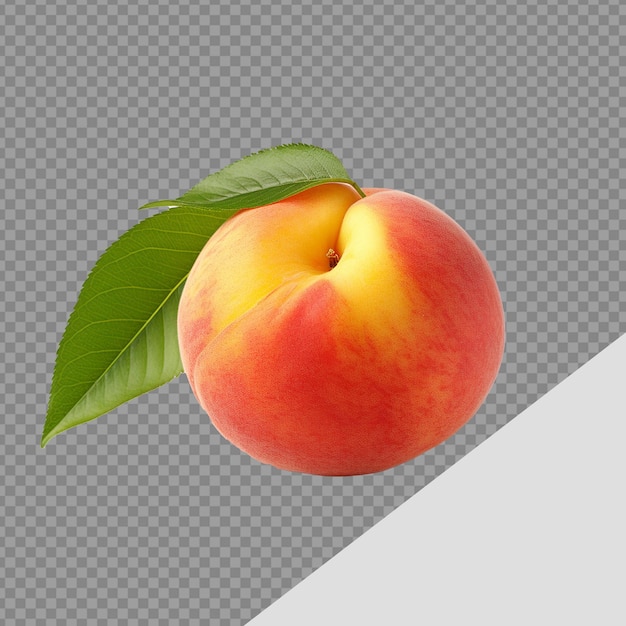 PSD Свежий персиковый png изолирован на прозрачном фоне