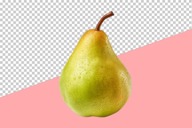 A fresh pear. isolated object, transparent background