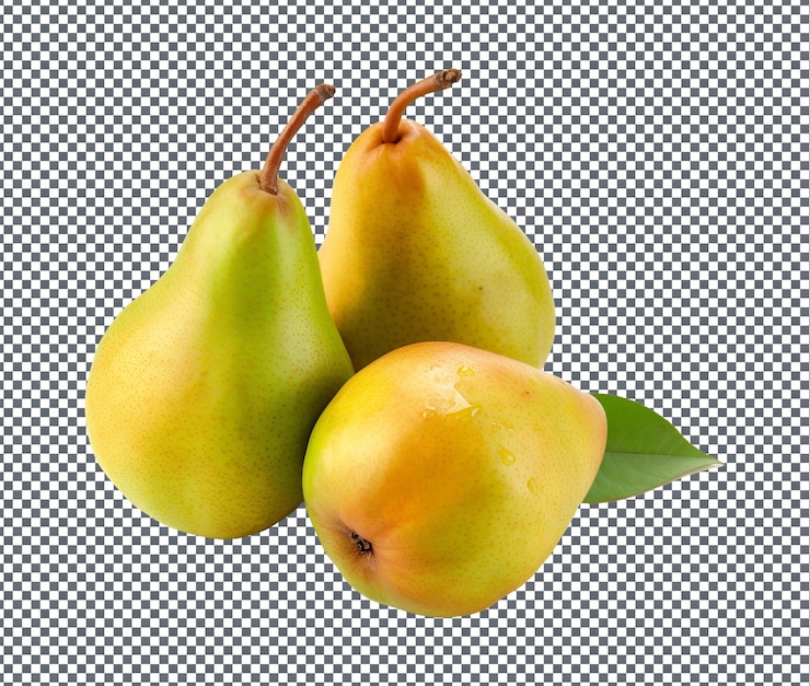 PSD fresh pears isolated on transparent background