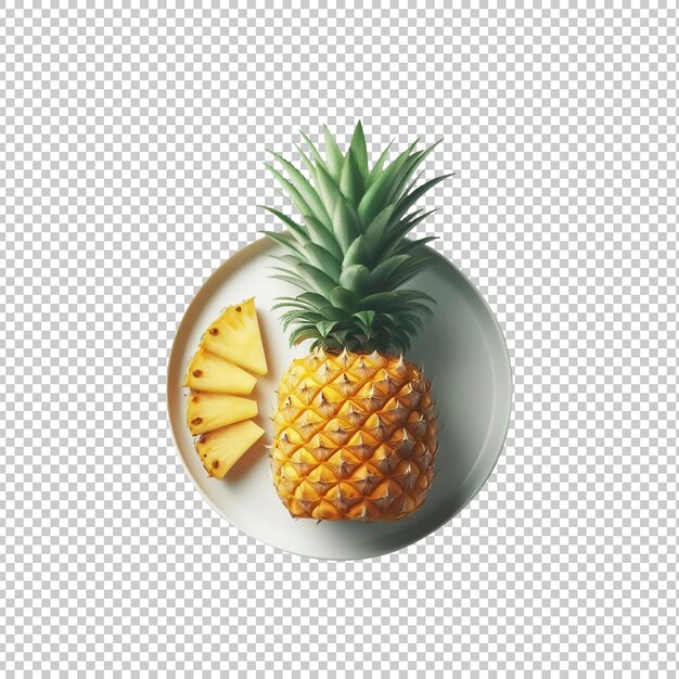 PSD fresh pineapple isolatedss transparent background ai generative