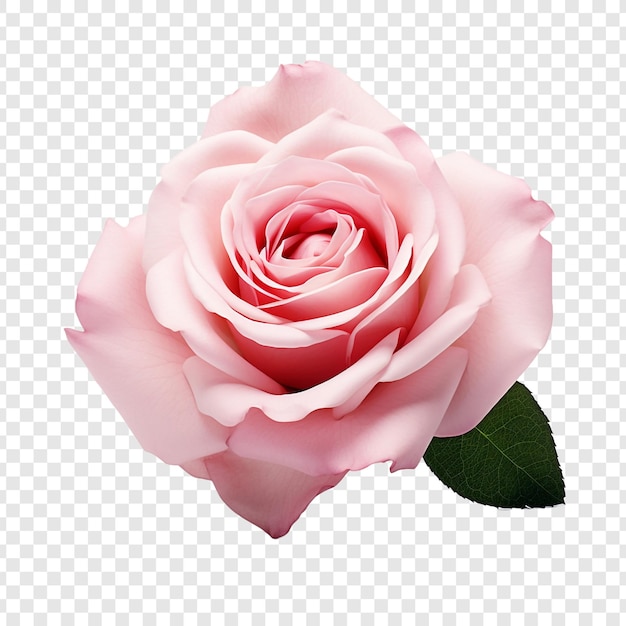 PSD fresh pink rose isolated on transparent background