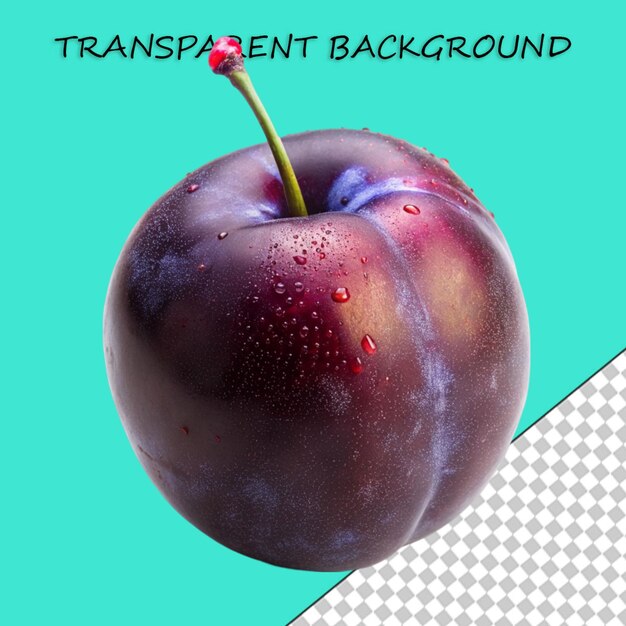 PSD fresh plum isolated on transparent background