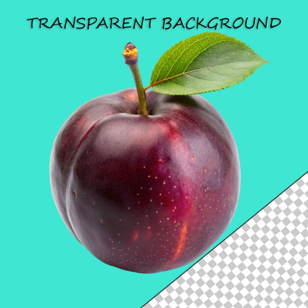 Fresh plum isolated on transparent background