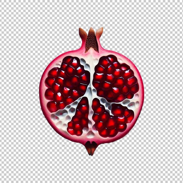 Fresh pomegranate isolated transparent background premium psd