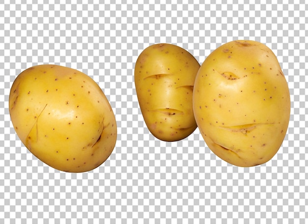 Fresh potatoes on alpha layer