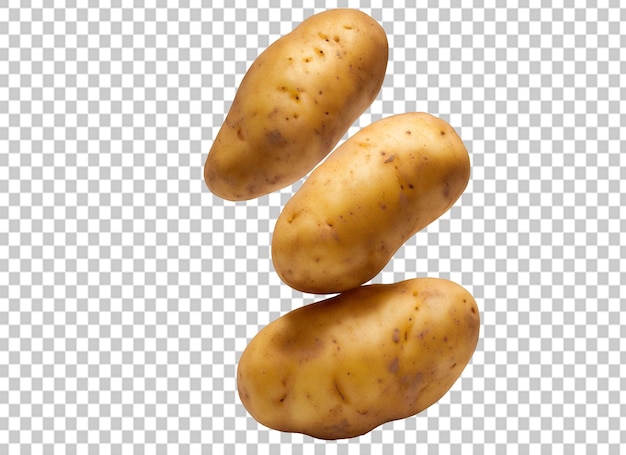 Fresh potatoes on alpha layer