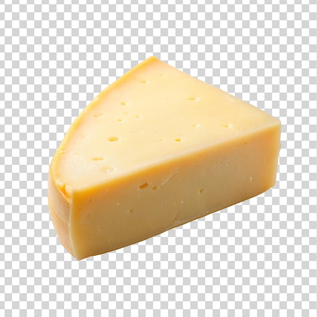 PSD fresh processed cheese of slice isolated on transparent background