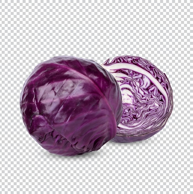 PSD fresh purple cabbage isolated premium psd