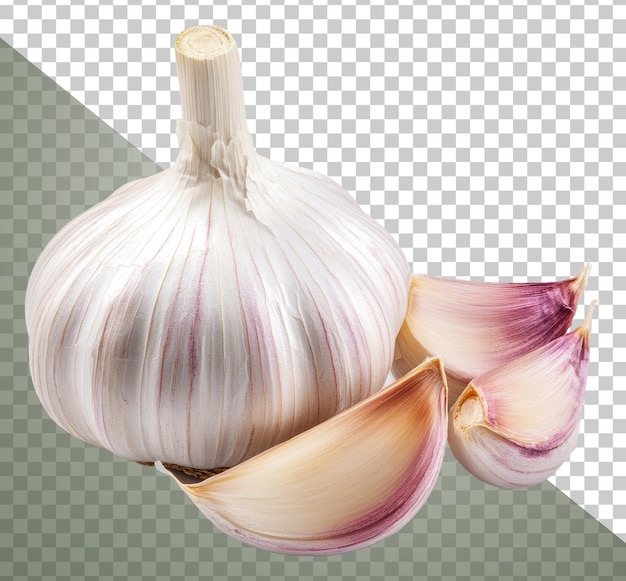 新鮮な紫色のニンニクのボルブを切り取る ストック png