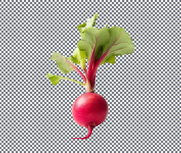 Fresh radish isolated on a transparent background
