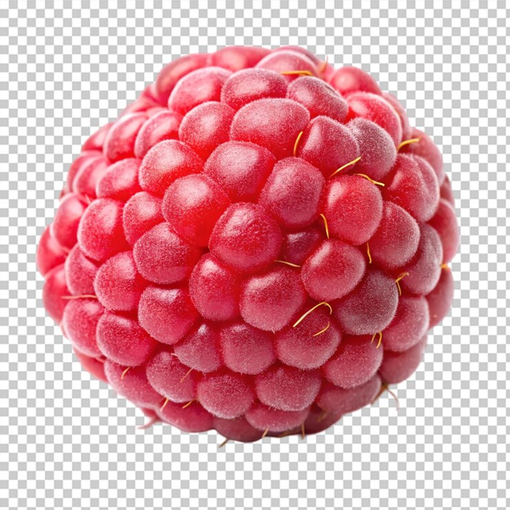 PSD fresh rasberry isolated on transparent background