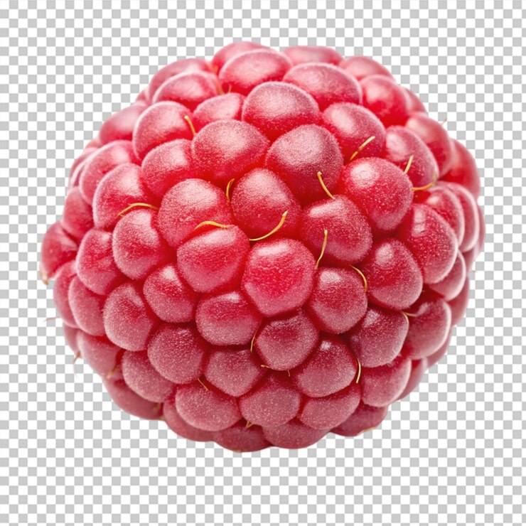 PSD fresh rasberry isolated on transparent background