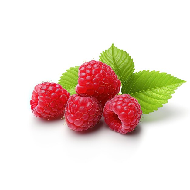 PSD fresh raspberries