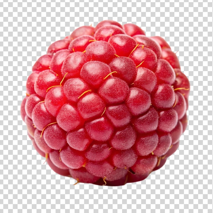 PSD fresh raspberry isolated on transparent background
