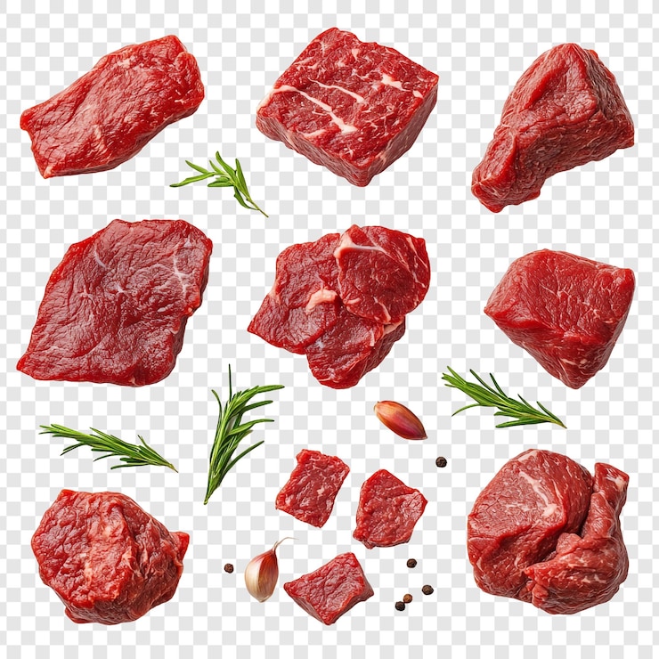 PSD fresh raw beef steak with spices