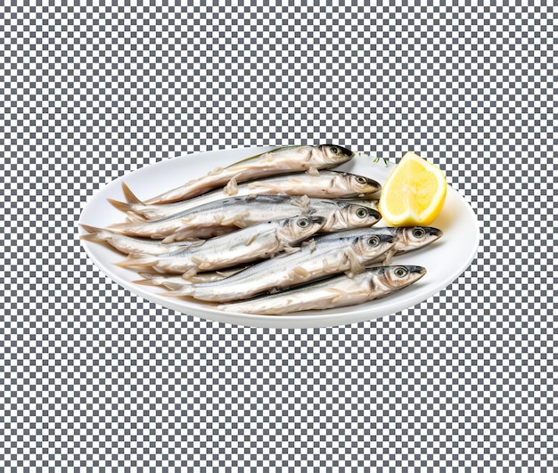 PSD fresh raw fish isolated on a transparent background