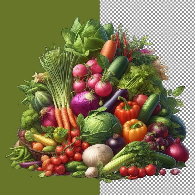 Fresh Raw Vegetable Mix PNG