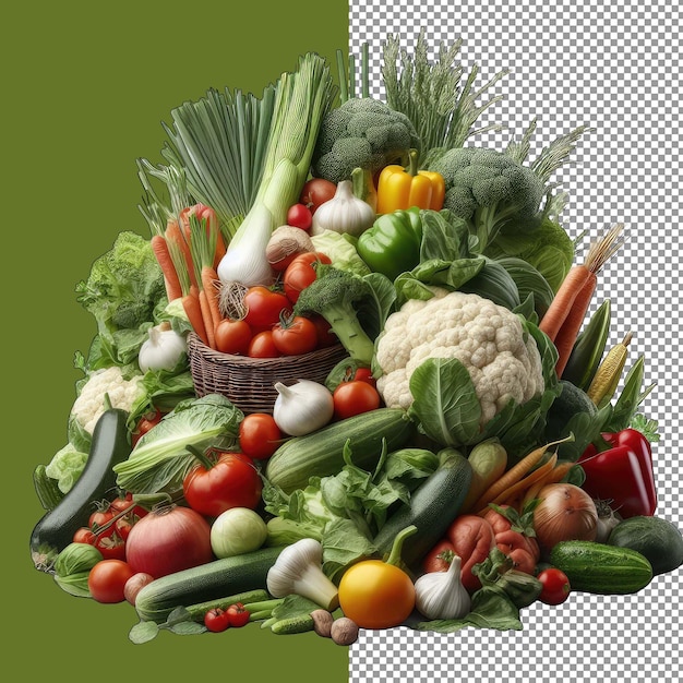 PSD miscela di verdure fresche png