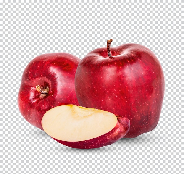 Fresh red apple isolated premium psd