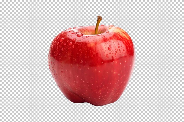 PSD fresh red apple isolated on a transparent background