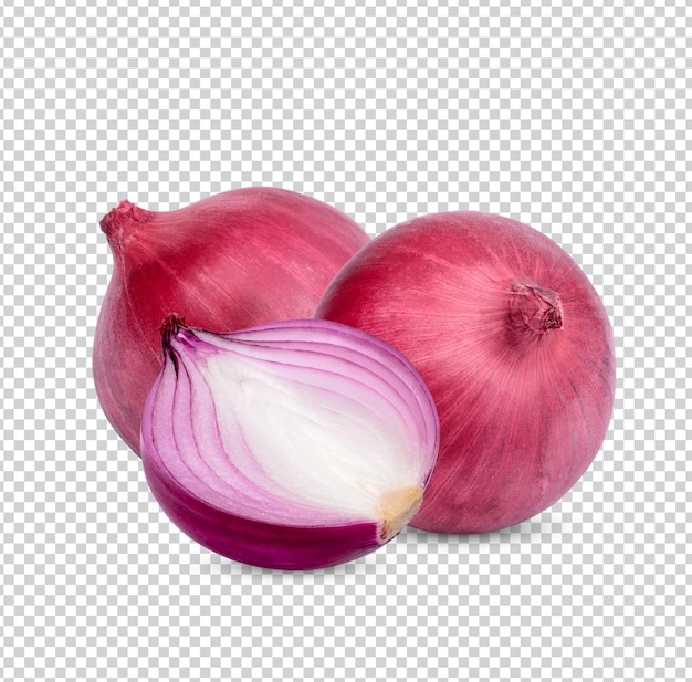 Fresh red onion isolated premium psd