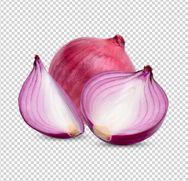 Fresh red onion isolated Premiun PSD