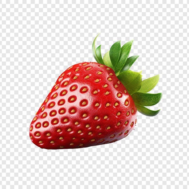 PSD fresh red strawberry isolated on transparent background