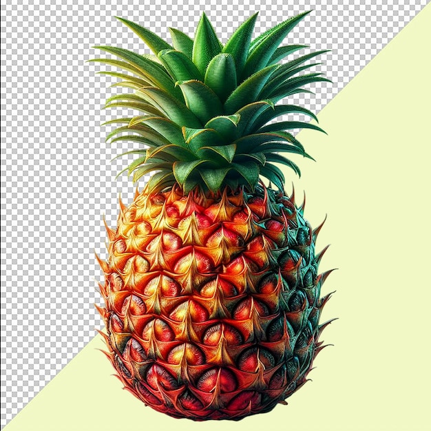 Fresh ripe pineapple fruit pineapple fruit slices isolated juicy fruit design elements composition