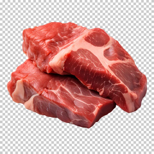 Fresh row meat isolated on transparent background