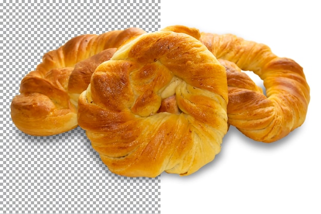 PSD fresh ruddy sweet pastries on a transparent background the concept of cooking confectionery