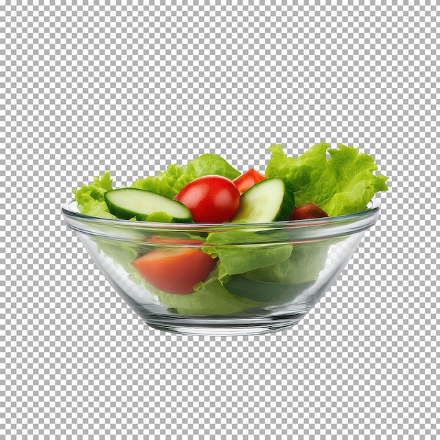 Fresh Salad Bowl with Vegetables on Transparent Background