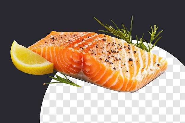fresh salmon fillet rosemary lemon pepper