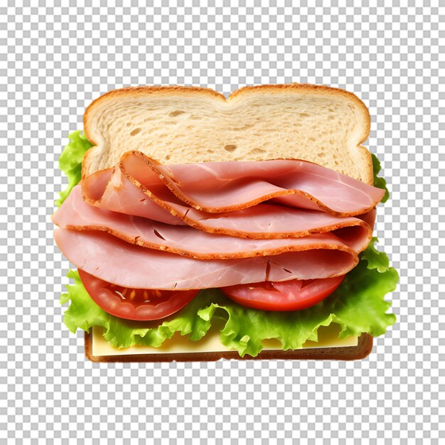 Fresh sandwich isolated on transparent background