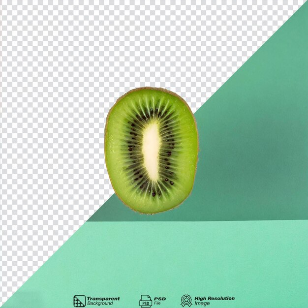 PSD fresh sliced kiwi fruit isolated on transparent background