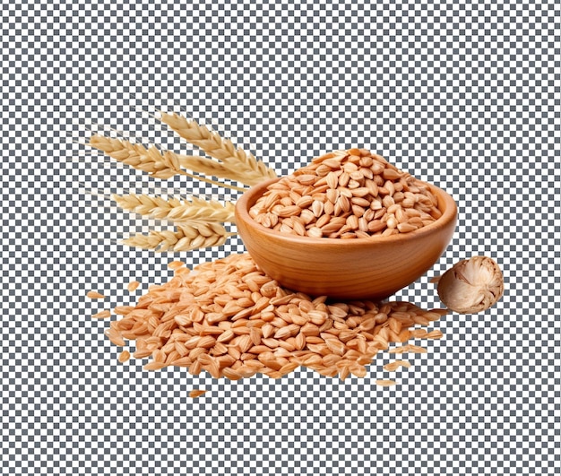 PSD fresh spelt dried isolated on transparent background