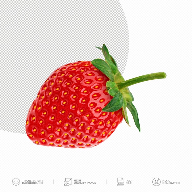 PSD fresh strawberry isolated on white background png