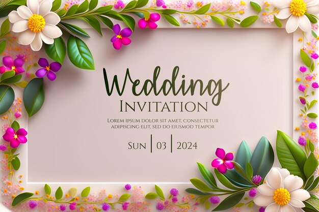 Fresh summer floral savethedate card for august 2024 wedding