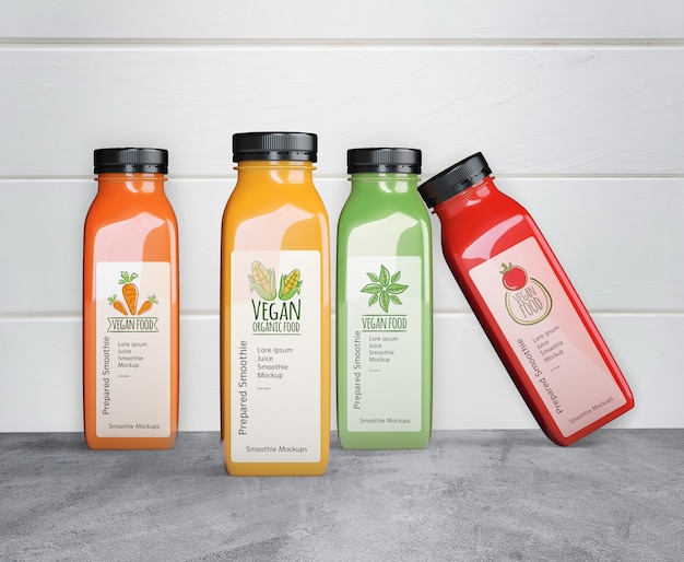 PSD fresh summer smoothies mock-up