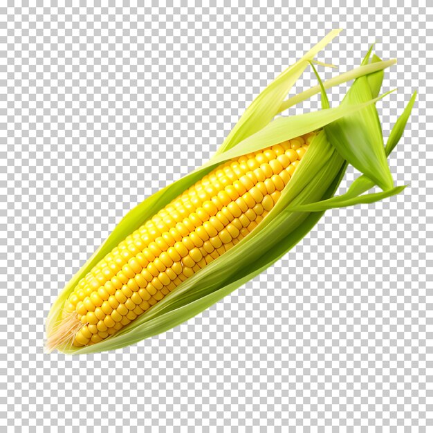 Fresh sweetcorn png on white and transparent background