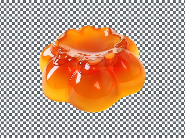PSD 신선 한 맛 있는 오렌지 젤리 가 투명 한 배경 에 분리 되어 있다