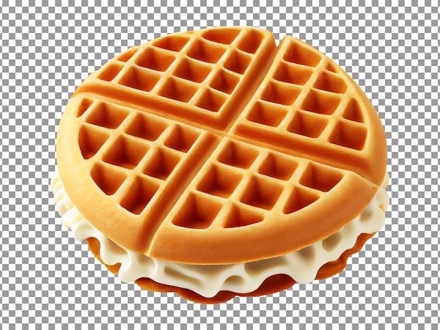 PSD fresh tasty waffles isolated on transparent background