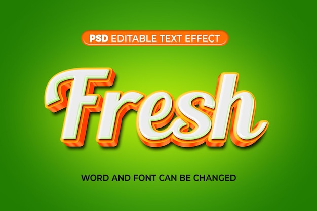 Psd 3d con effetto testo fresco