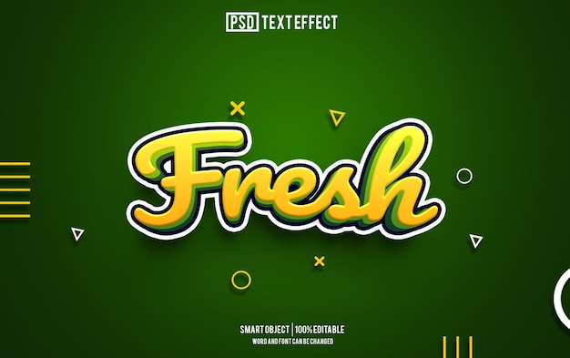 свежий текст эффект шрифт редактируемый типография 3D текст