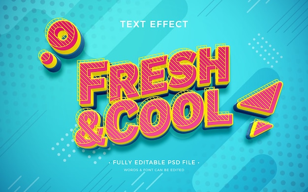 PSD fresh text effect